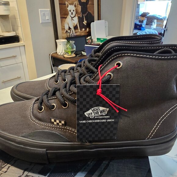 Vans Skate Authentic High VCU Men's Size 10 Ashalt Black VN000D901O7 NEW - Picture 1 of 10